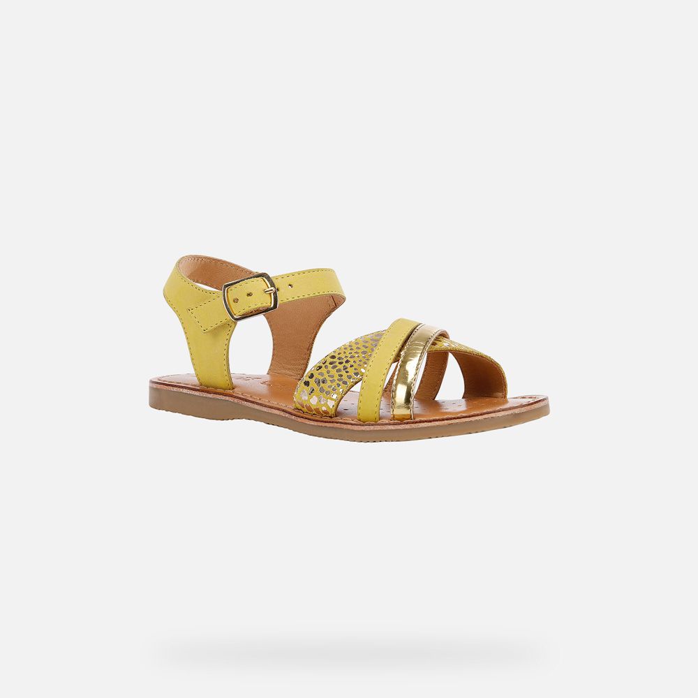 Sandalias Geox Menina Amarelas - Eolie - FXBGO5248